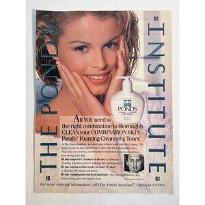 Vintage 1993 Ponds Cleanser Toner Beauty Advertisement Print Ad